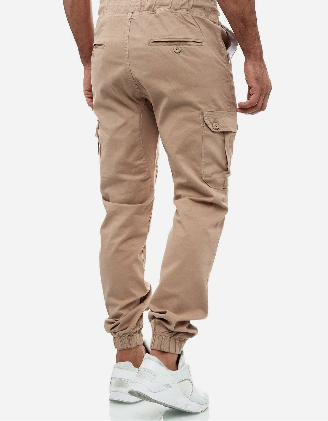 HashBack Stretchable Cargo Jogger Trouser -beige