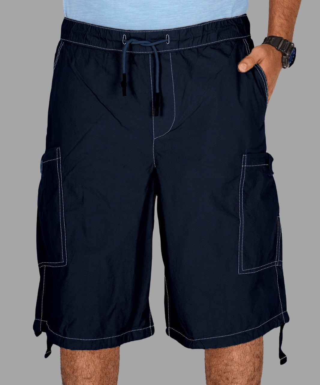 Poplin Shorts for Men's Performance Series Extreme Comfort - Navy
