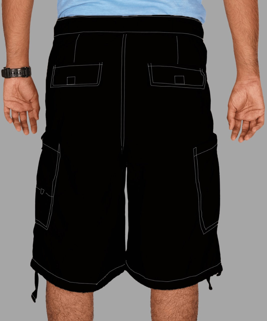 Poplin Shorts for Men's Performance Series Extreme Comfort - Black