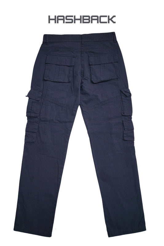 HashBack Cargo 10 Pockets Pant- Black