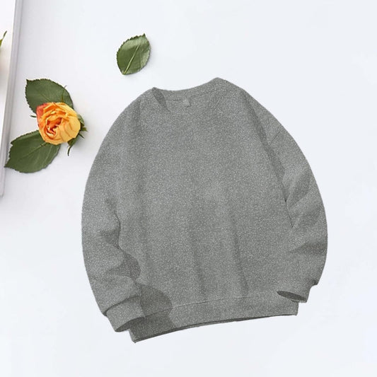 Sweatshirt Oversized Drop Shoulder Crew Neck Dark Heather