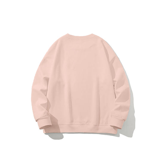Sweatshirt Oversized Drop Shoulder Crew Neck Apricot (Lgt Org)
