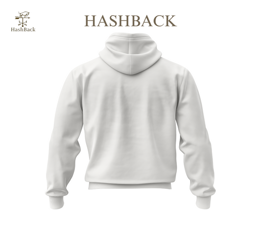 HashBack Plain Zipper Hoodie WHITE