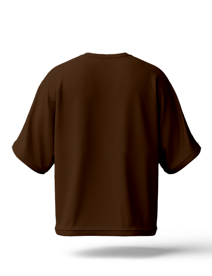 Drop Shoulder Peace On Earth (Brown)