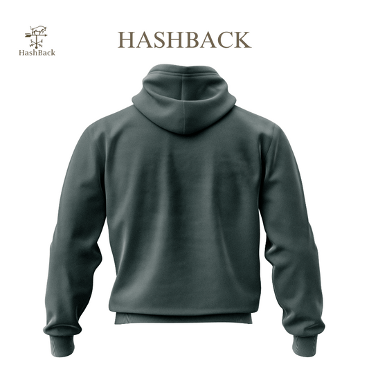 HashBack Plain Zipper Hoodie GREY