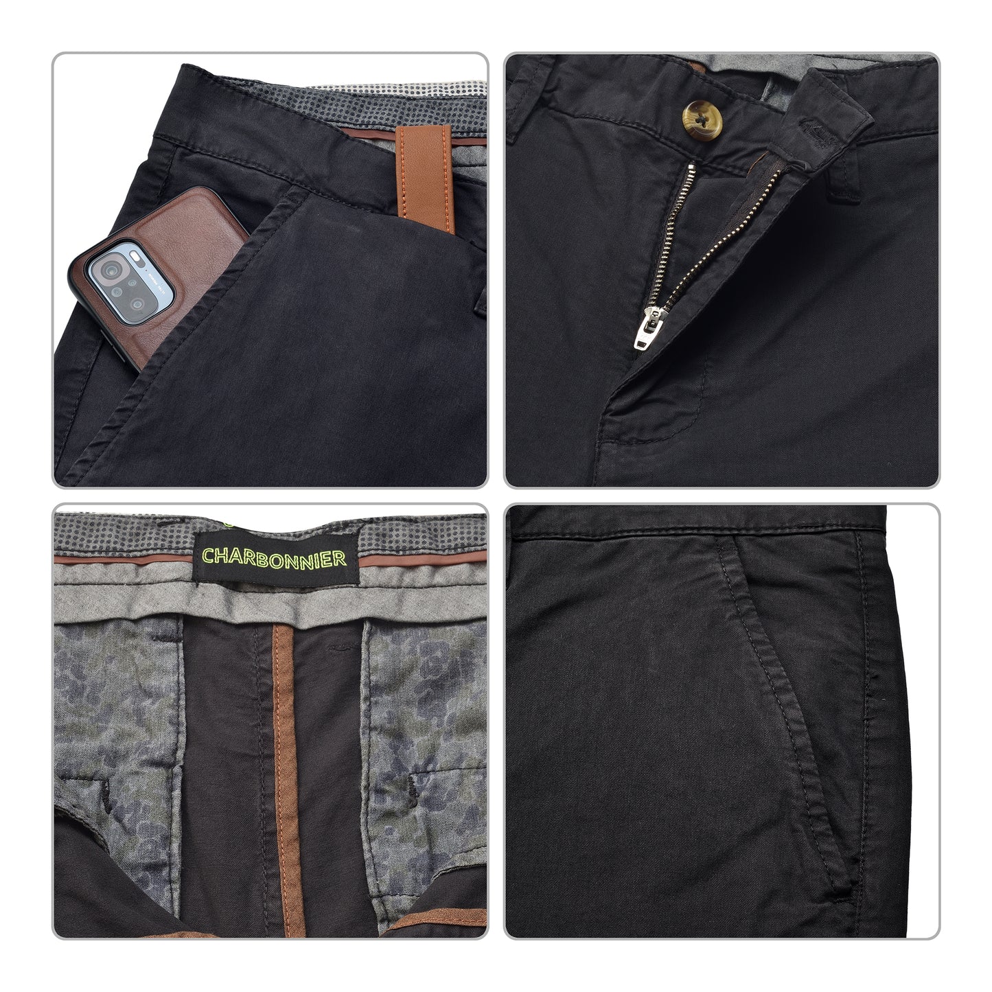Mens Slim fit Chinos Pants - Anthra