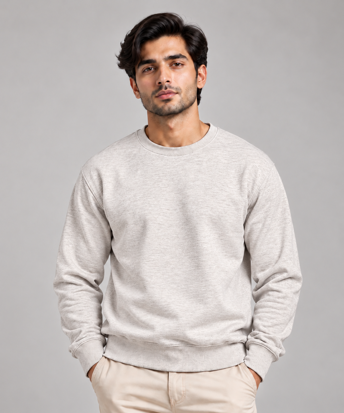 Unisex Plain Regular Fit Sweatshirt
