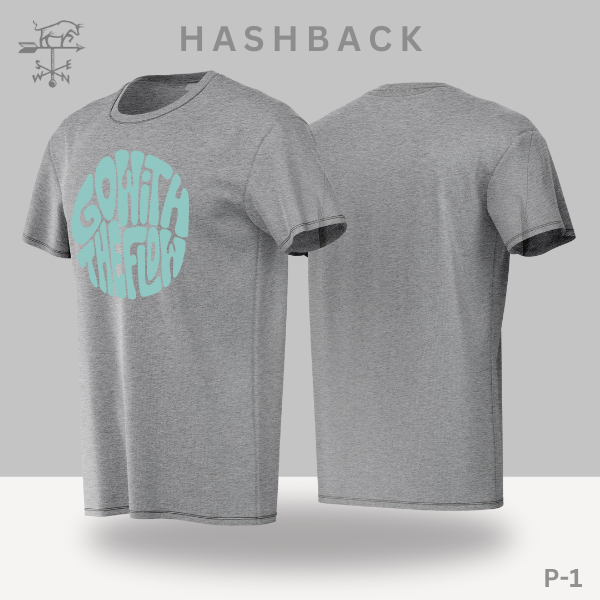 Hashback Round Neck Printed T-Shirt P-1 Go with the flow
