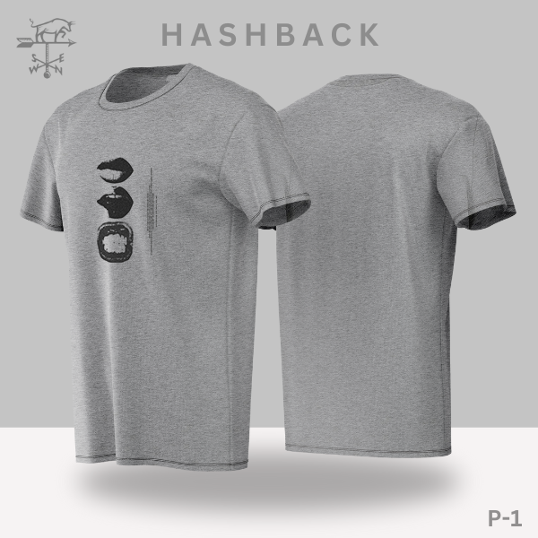 Hashback Round Neck Printed T-Shirt P-1 Lips