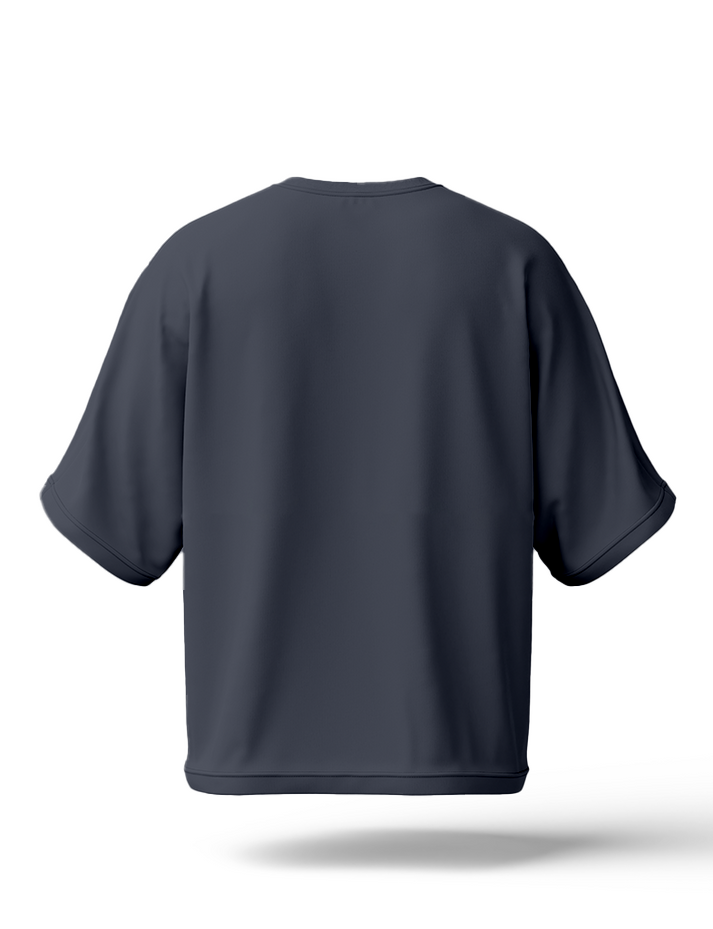 Drop Shoulder Tee POOH (CHARCOAL GREY) Oversized Streetwear Tee for Women
