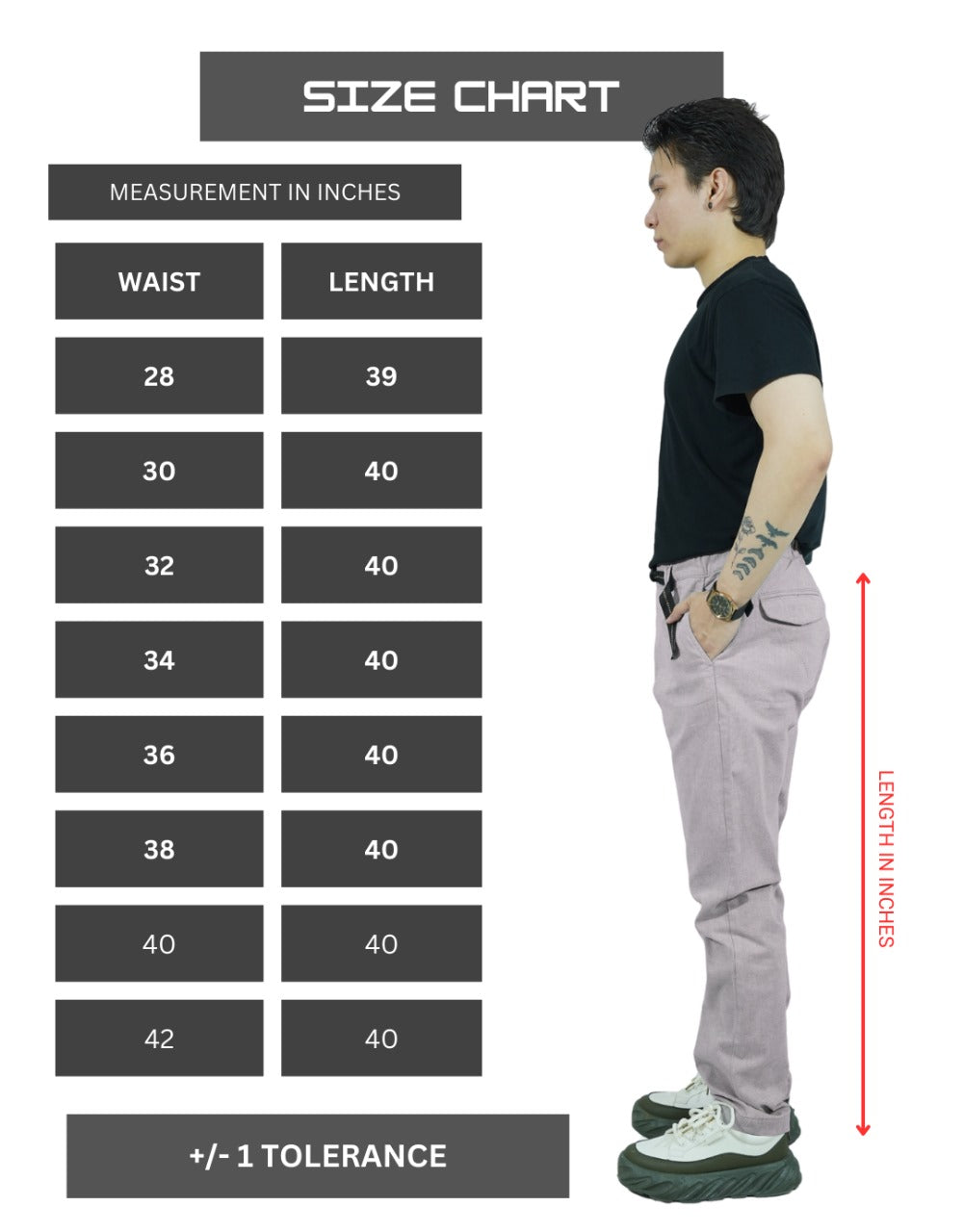 Men’s Coulisse Pants – Slim Fit, 4 Pockets with Belt Black