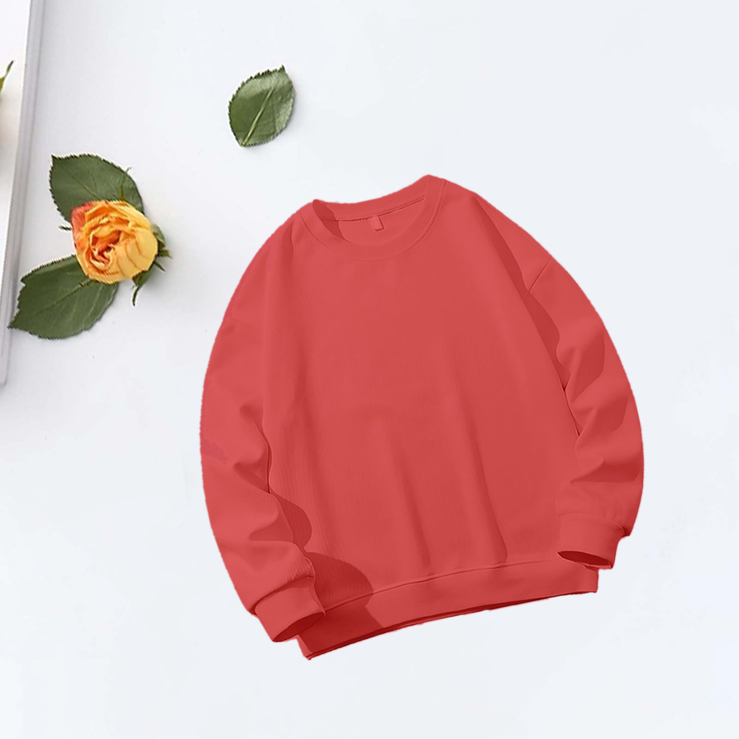 Sweatshirt Oversized Drop Shoulder Crew Neck Watermelon Pop (Pink 2)