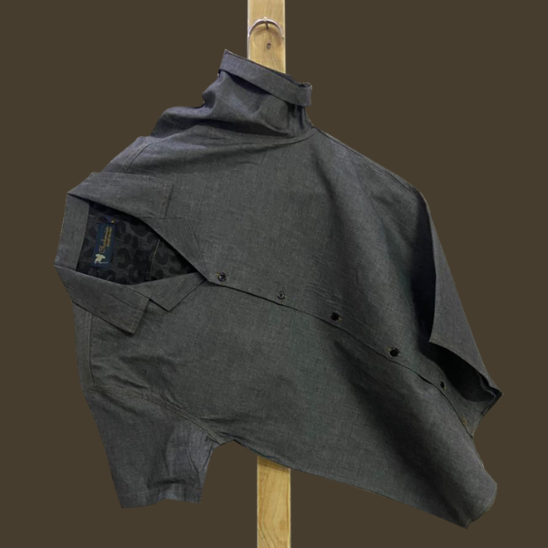 Hashback Light Weight Denim Cuban Collar Shirt For Men