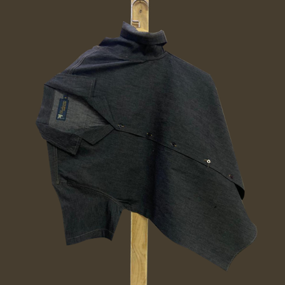 Hashback Light Weight Denim Cuban Collar Shirt For Men