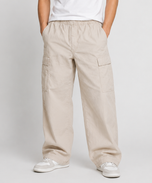 HashBack Unisex Cargo  Trouser- Off white
