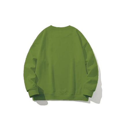 Sweatshirt Oversized Drop Shoulder Crew Neck Olive