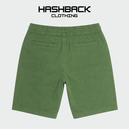 Boys Cotton Shorts- Green