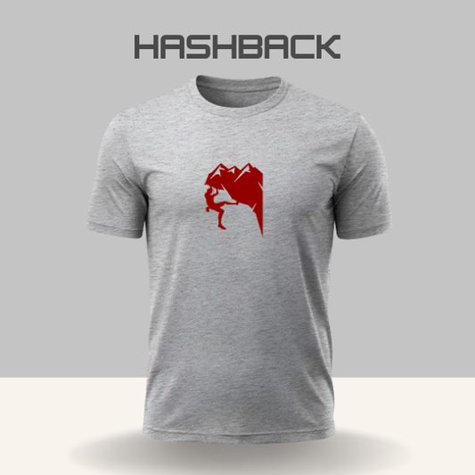 Hashback Round Neck Printed T-Shirt P-1 No Risk No Story