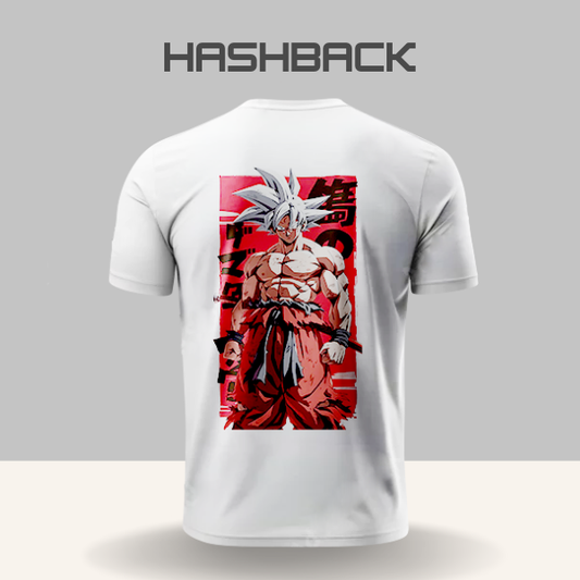 Hashback Round Neck Printed T-Shirt P-8 Goku