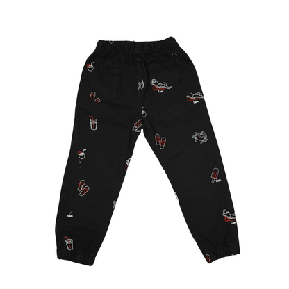 Kids Cotton Embraided Joggers