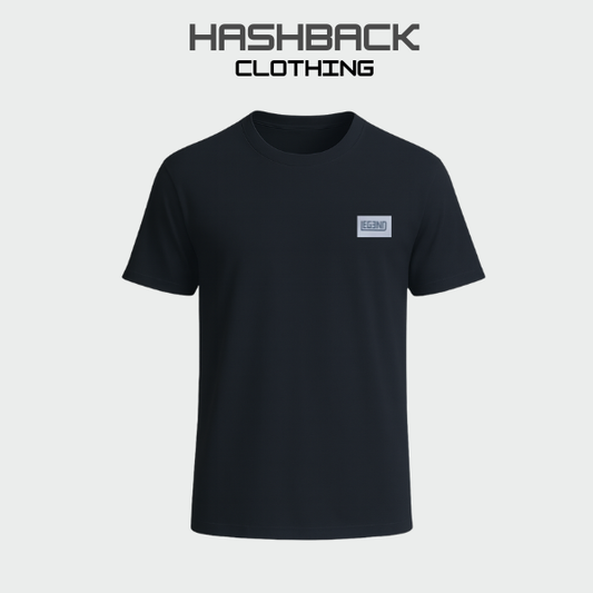 Hashback Round Neck Printed T-Shirt Black