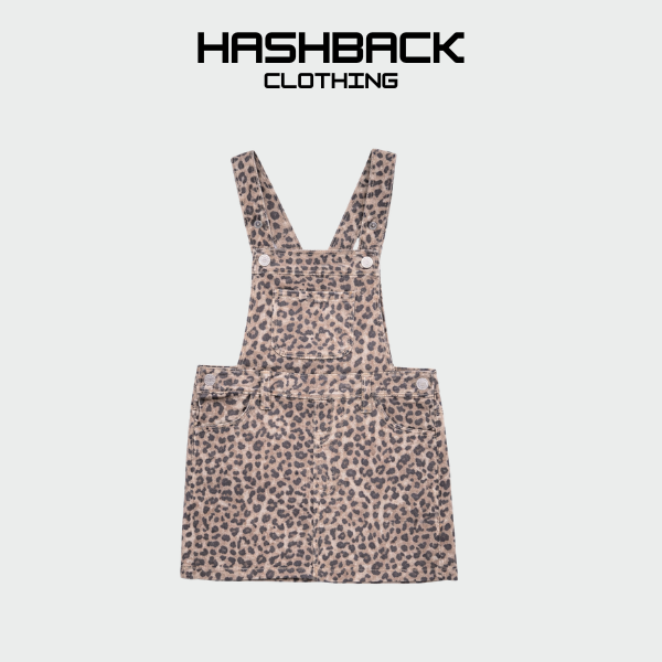 Girls Leopard Print Romper Dress