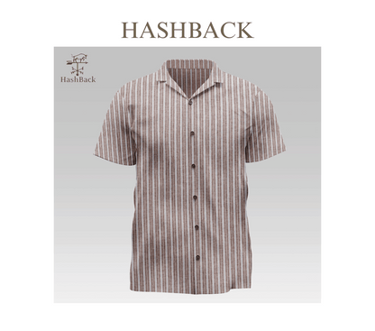 HashBack Hawaiian Beach Casual Button Down Cuban Collar Printed Shirt For Men