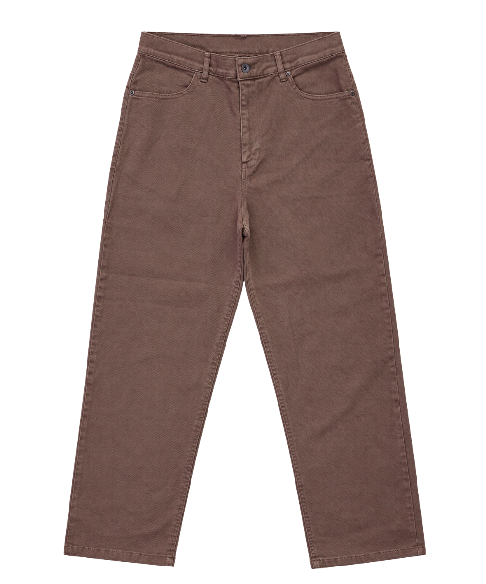 Women’s Olive Green Straight-Leg Denim Pants