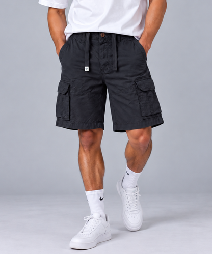 Men's Cargo Shorts – Multi-Pocket Utility Shorts with Drawstring