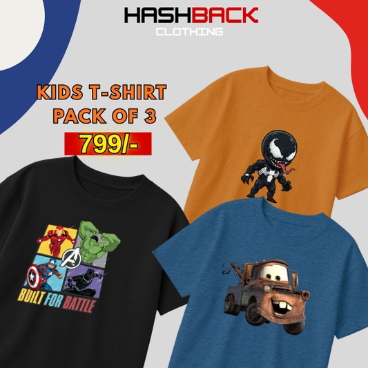 Pack of 3 Boys Printed T-Shirts