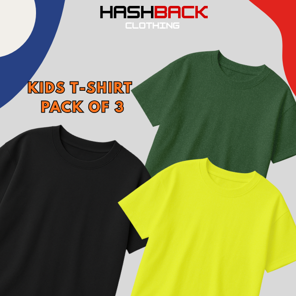 Pack of 3 Plain T-Shirts