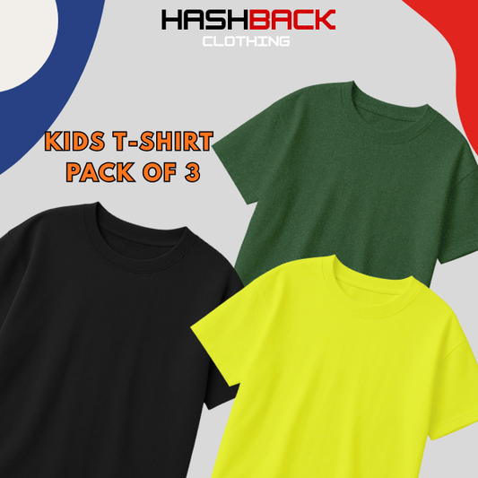 Pack of 3 Plain T-Shirts
