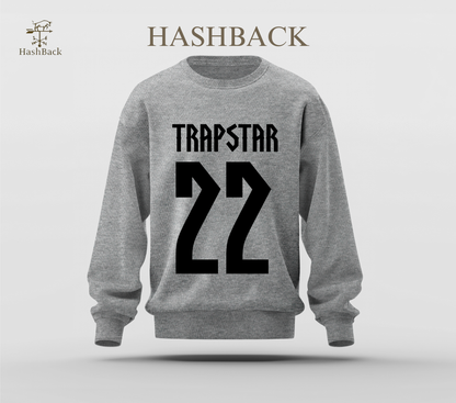 Printed Sweatshirt Drop Shoulder - Trapstar - Grey