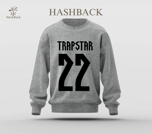 Printed Sweatshirt Drop Shoulder - Trapstar - Grey