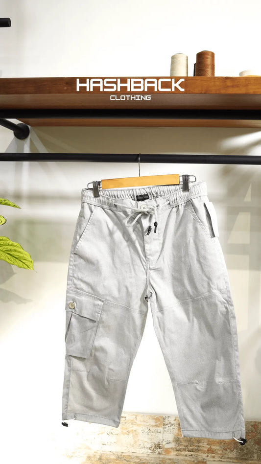 Men's check 2 Quarter Length Cargo Shorts with Drawstring Waist & Side Pocket – Casual Summer Wear
