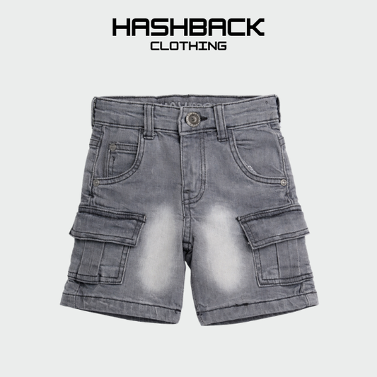 Kids Denim Cargo Shorts