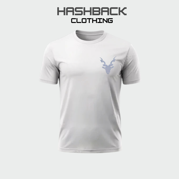 Hashback Round Neck Printed T-Shirt White