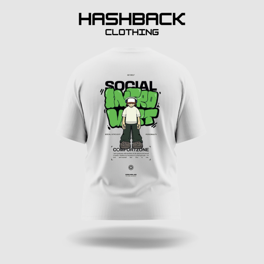 Hashback Round Export Cut Label Brand Printed T Shirt Men's C-2