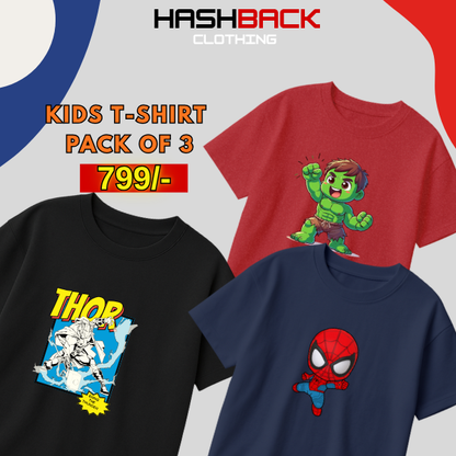 Pack of 3 Boys Printed T-Shirts