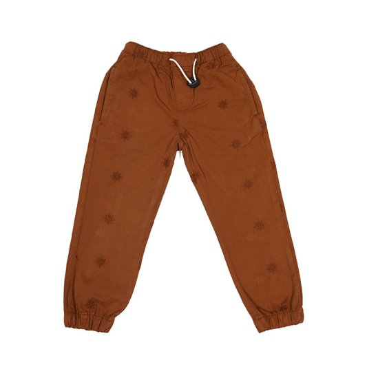 Kids Cotton Embraided Joggers
