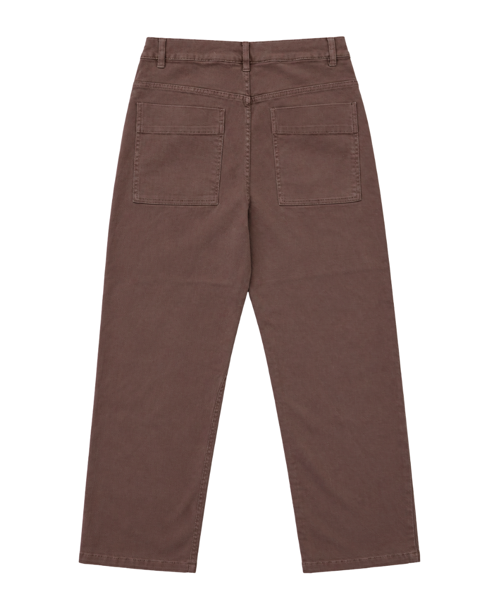 Women’s Olive Green Straight-Leg Denim Pants