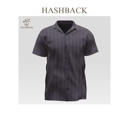 HashBack Hawaiian Beach Casual Button Down Cuban Collar Printed Shirt For Men