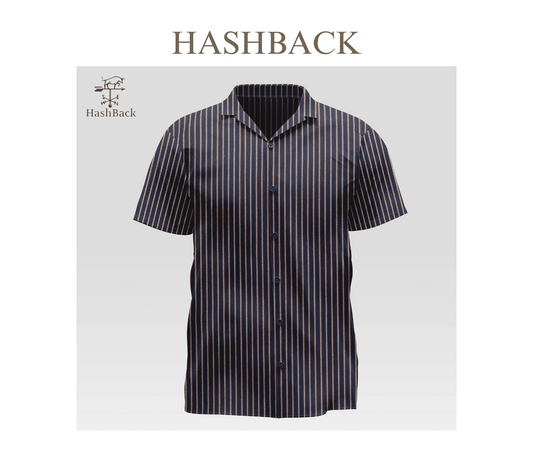 HashBack Hawaiian Beach Casual Button Down Cuban Collar Printed Shirt For Men