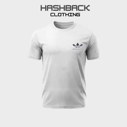 Hashback Round Neck Printed T-Shirt White