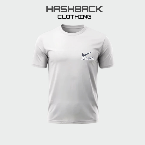 Hashback Round Neck Printed T-Shirt White
