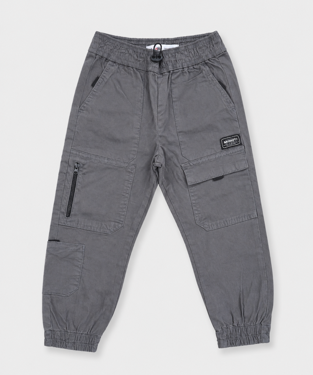 Boys Jogger Cargo Trouser - Khaki Front Flat