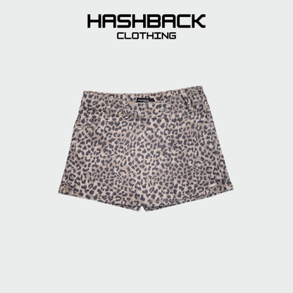 Girls Leopard Print Skirt Shorts