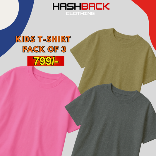 Pack of 3 Plain T-Shirts