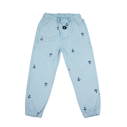 Kids Cotton Embraided Joggers