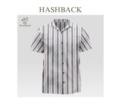 HashBack Hawaiian Beach Casual Button Down Cuban Collar Printed Shirt For Men